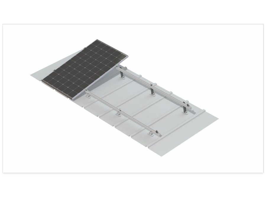 Adjustable leg mounting system for concrete roofs