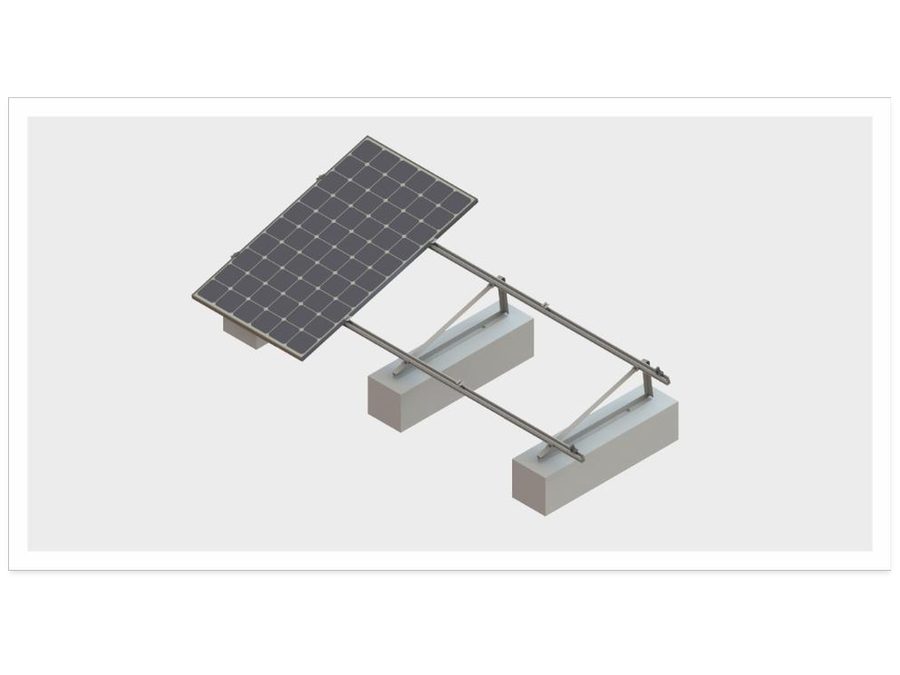 Aluminum ground-mount solar structure