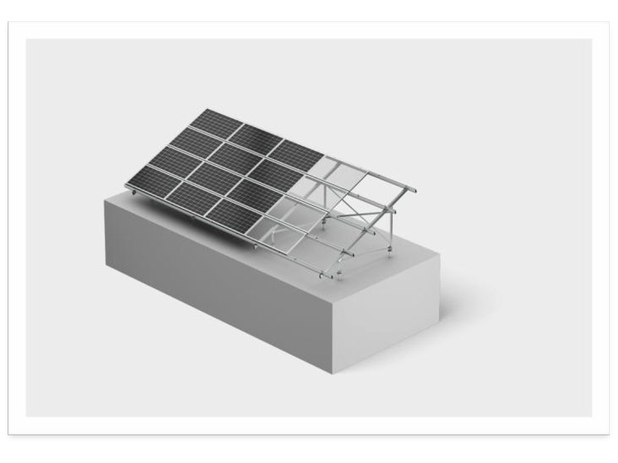 Aluminum ramming ground-mount solar structure