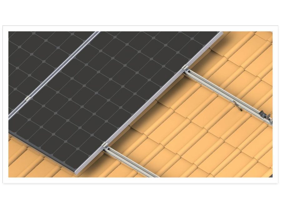 Tilt installation mounting system on flat roof