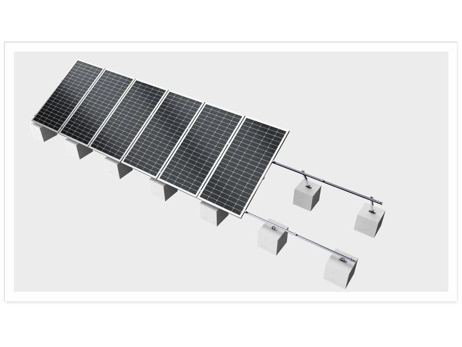 Triangle mounting system for concrete roof arrays