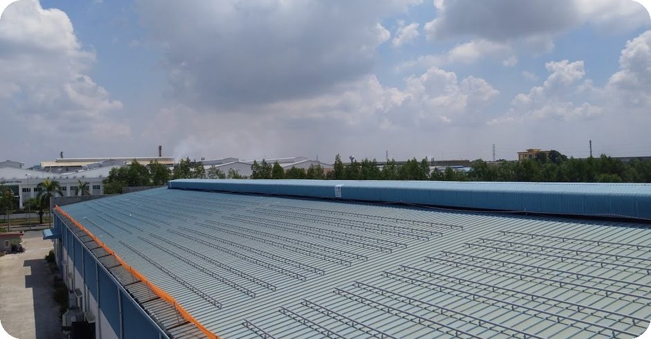 5.1 MW aluminum rooftop solar system, Vietnam
