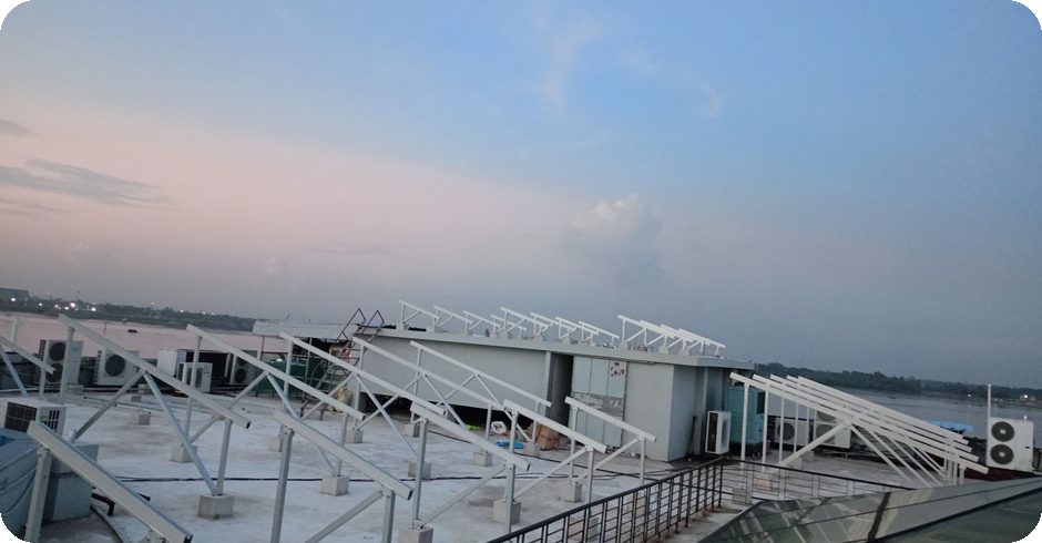 3.3 MW aluminum solar system on RCC roof, Bangladesh